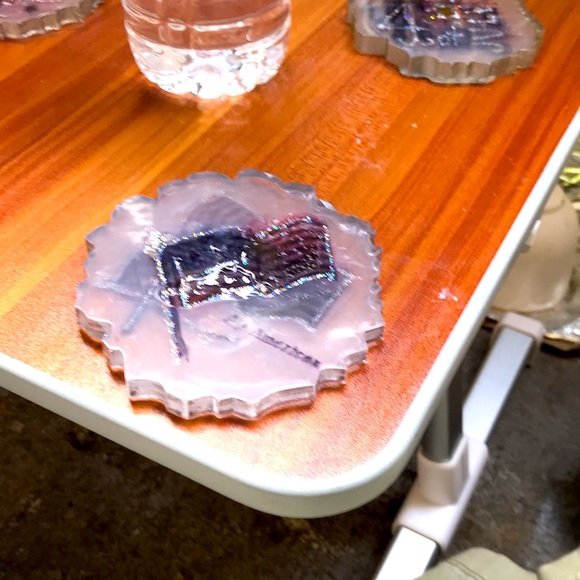 Let’s Celebrate w/ this adorable 4-piece coaster set and stand. Specify colors + - Picture 8 of 15